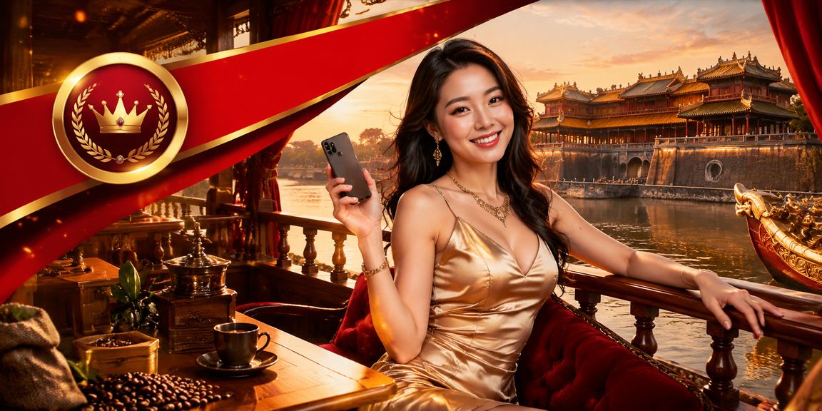 Người dùng tại Huế kiểm tra kết quả xổ số và giao dịch VND trên điện thoại bên tách cà phê