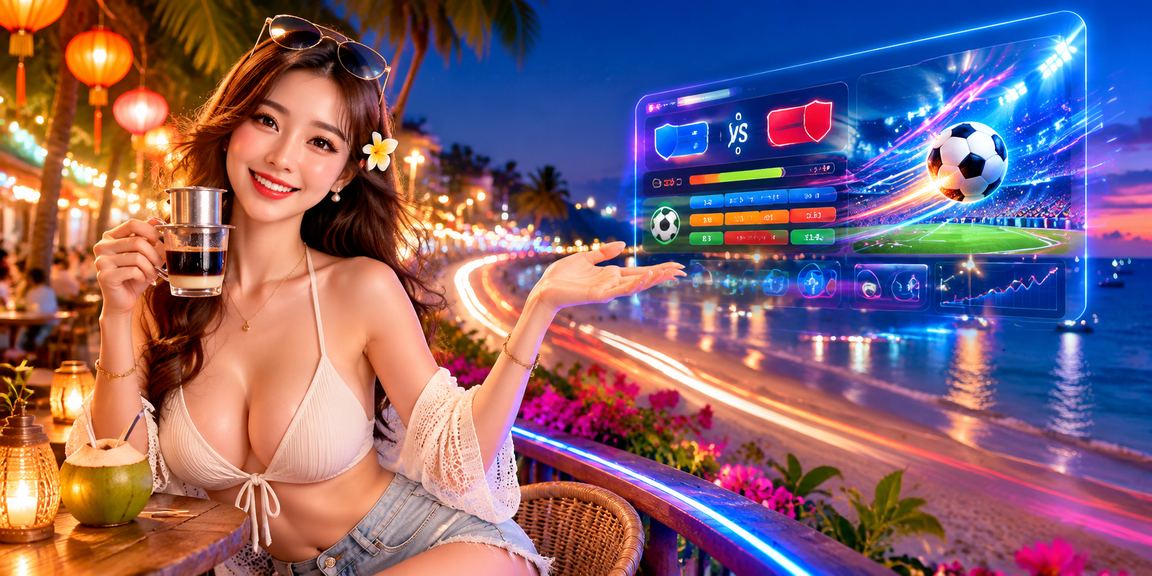 Người chơi thư giãn tại Mũi Né vừa uống cà phê vừa kiểm tra thưởng casino trên điện thoại