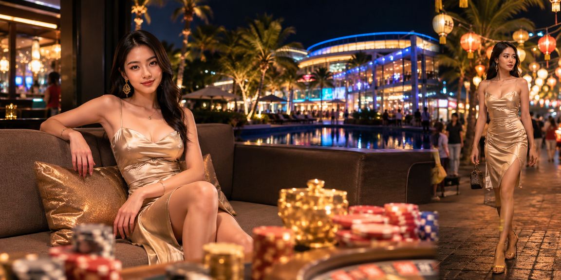Cảnh chợ đêm Phú Quốc nhộn nhịp với người dùng tham gia cá cược trực tuyến qua điện thoại